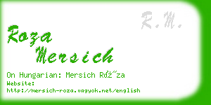 roza mersich business card